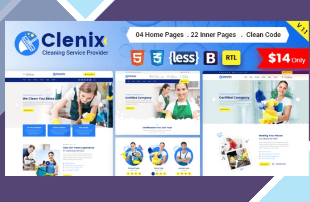 Clenix – Cleaning Services WordPress Theme