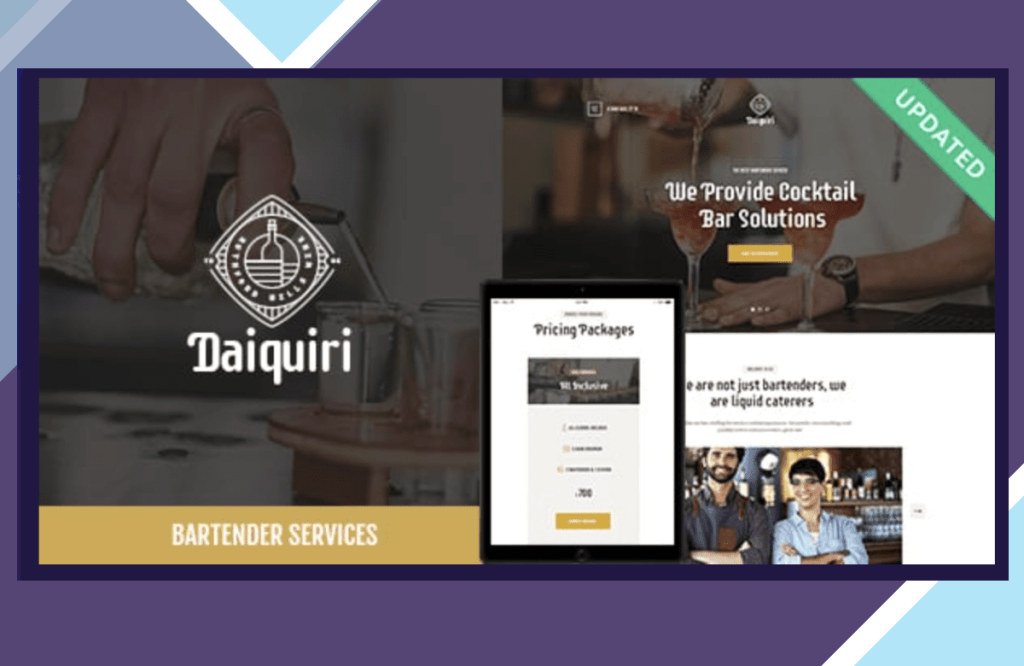 Daiquiri – Bartender Services and Catering Cocktail WordPress Theme