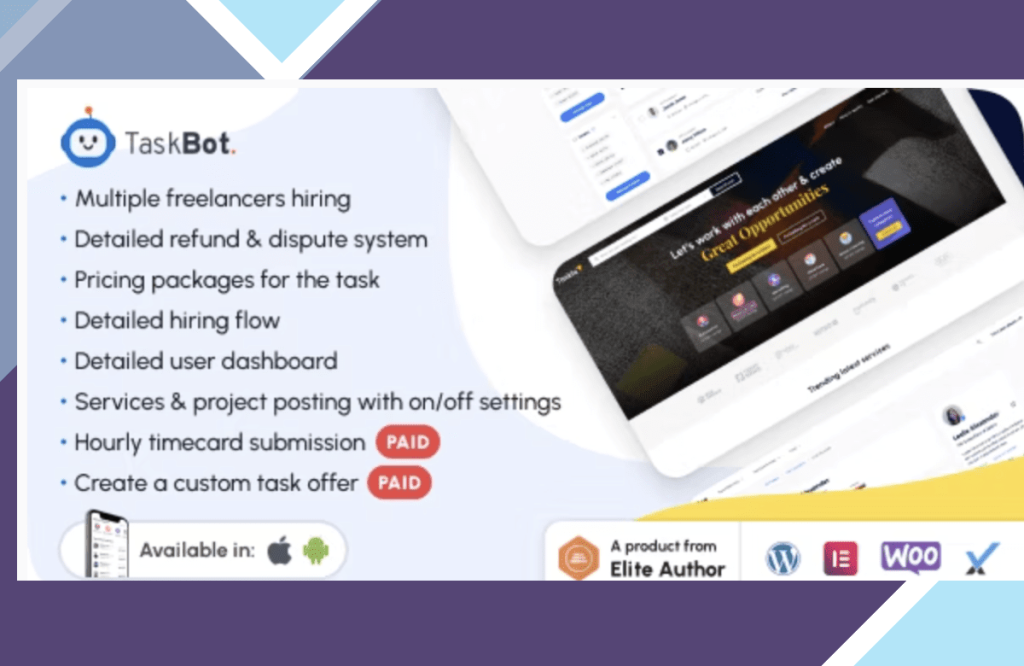 Taskbot – A Freelancer Marketplace WordPress Plugin