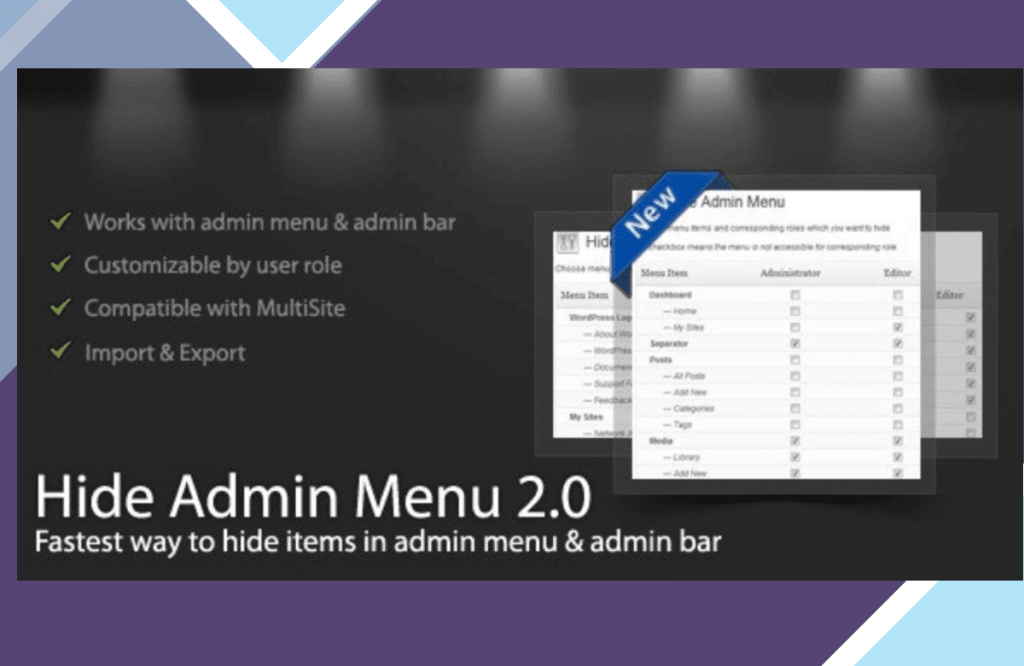 WordPress Hide Admin Menu