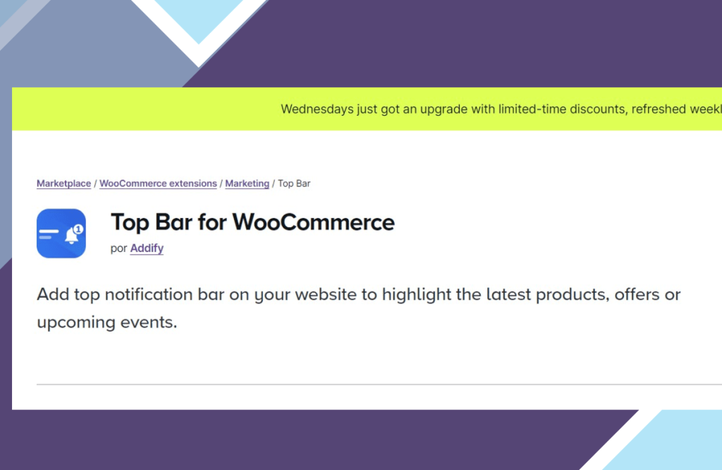 Top Bar for WooCommerce