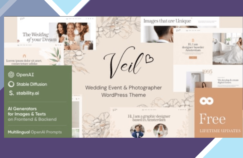 Veil – Wedding Event and Photographer WordPress Theme
