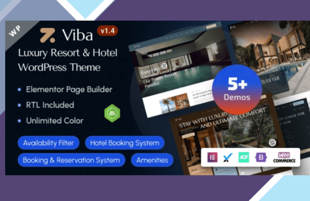 Viba – Luxury Resort and Hotel Elementor WordPress Theme
