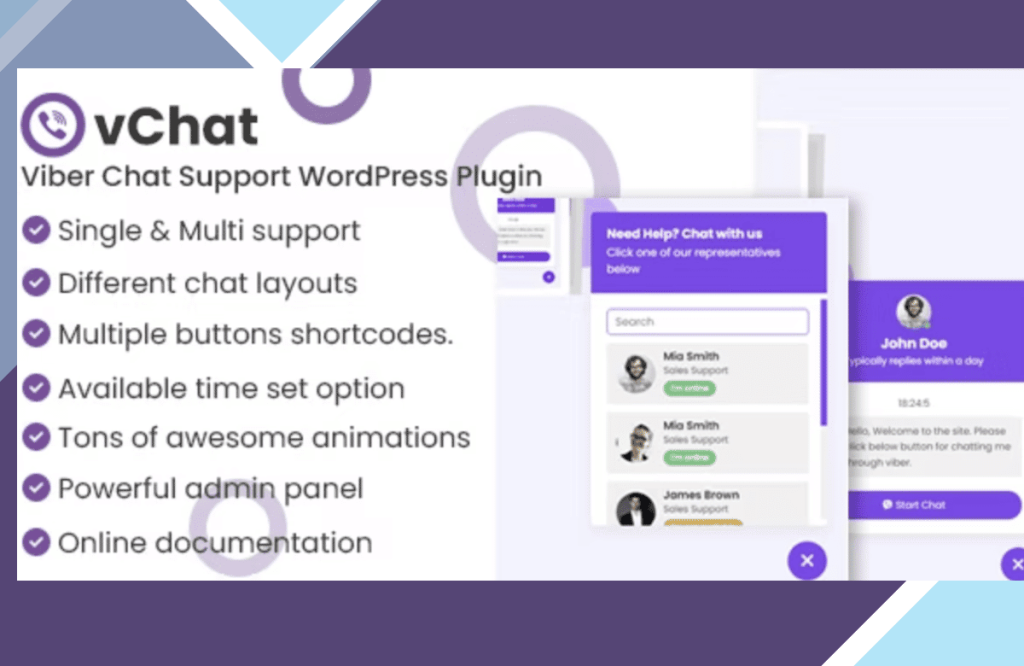 vChat – Viber Chat Support WordPress Plugin