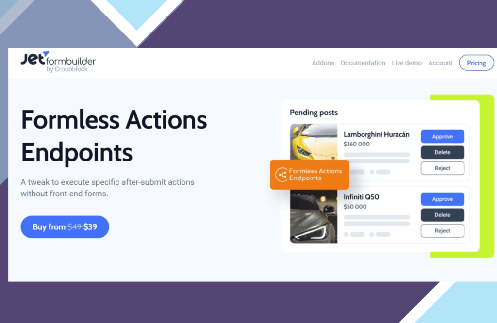 JetFormBuilder Formless Actions Endpoints