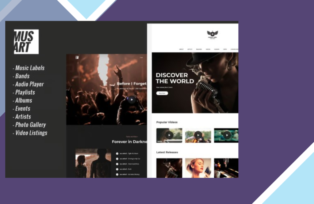 Musart – Music Label and Artists WordPress Theme